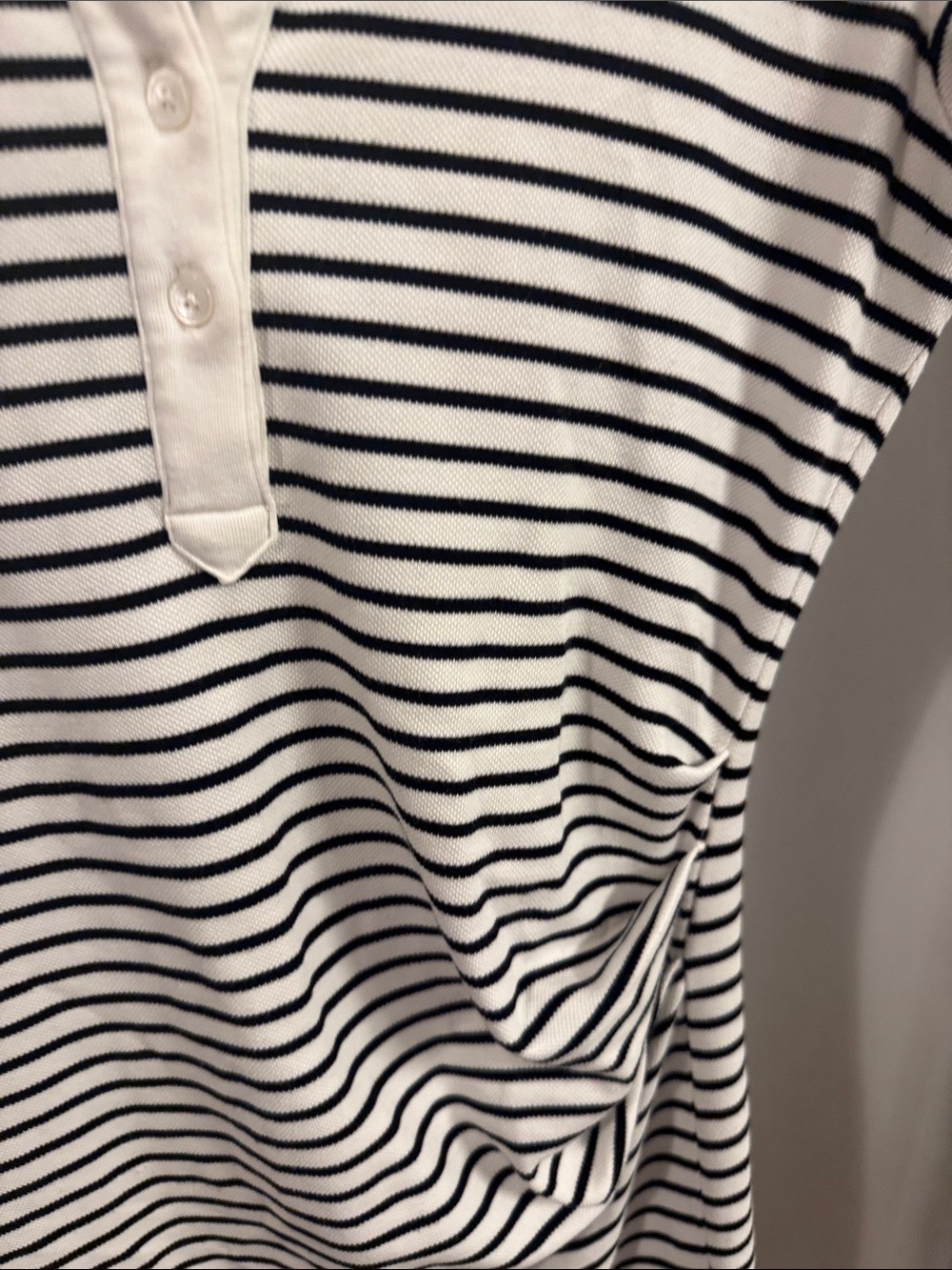 Veronica Beard Black and White Striped Polo Mini Dress - Picture 8 of 9